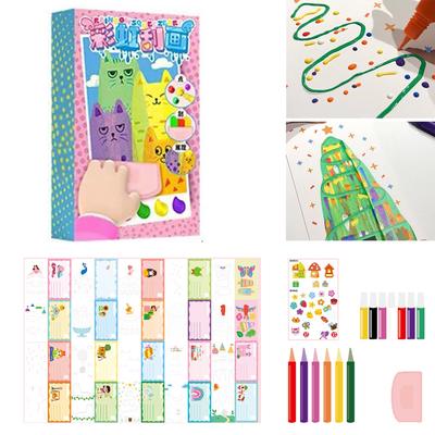 Regenbogen Kratzset für Kinderspaß Malen DIY Regenbogen Punkt Kratz Lesezeichen Handgemachtes Kratzen