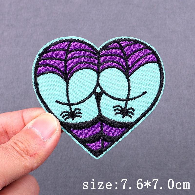 Hip Hop Punk Patch Iron On Patches For Clothing Thermoadhesive Patches On Clothes Skull Animal Embroidery Patch For Clothes