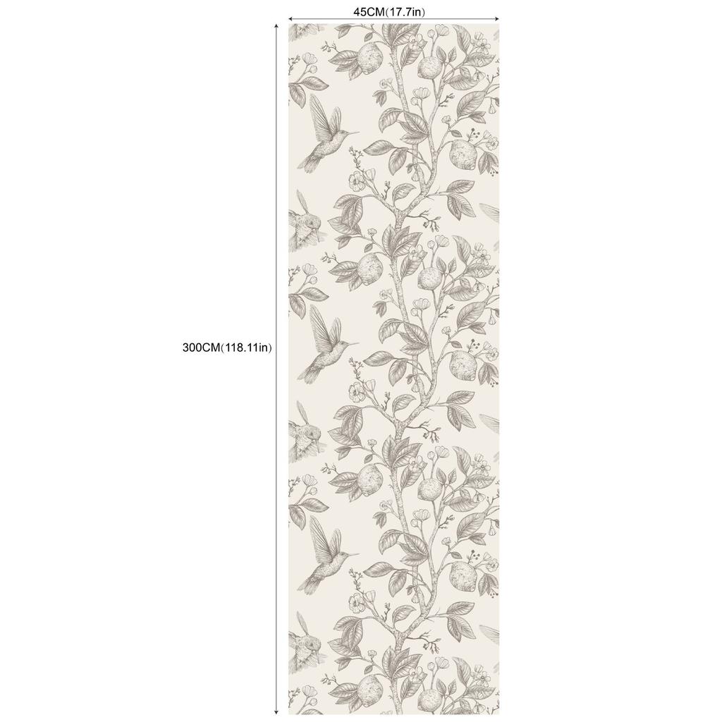 Self Adhesive Wallpapers Home Decor Bird on the Tree Pattern Bedroom Background Wallpaper Furniture Decorative Sticker