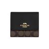 Trifold Wallet Canvas Leather Card Holder , Wallet Small Women's Brown Black (Unisex) Wallets CE930 IMAA8