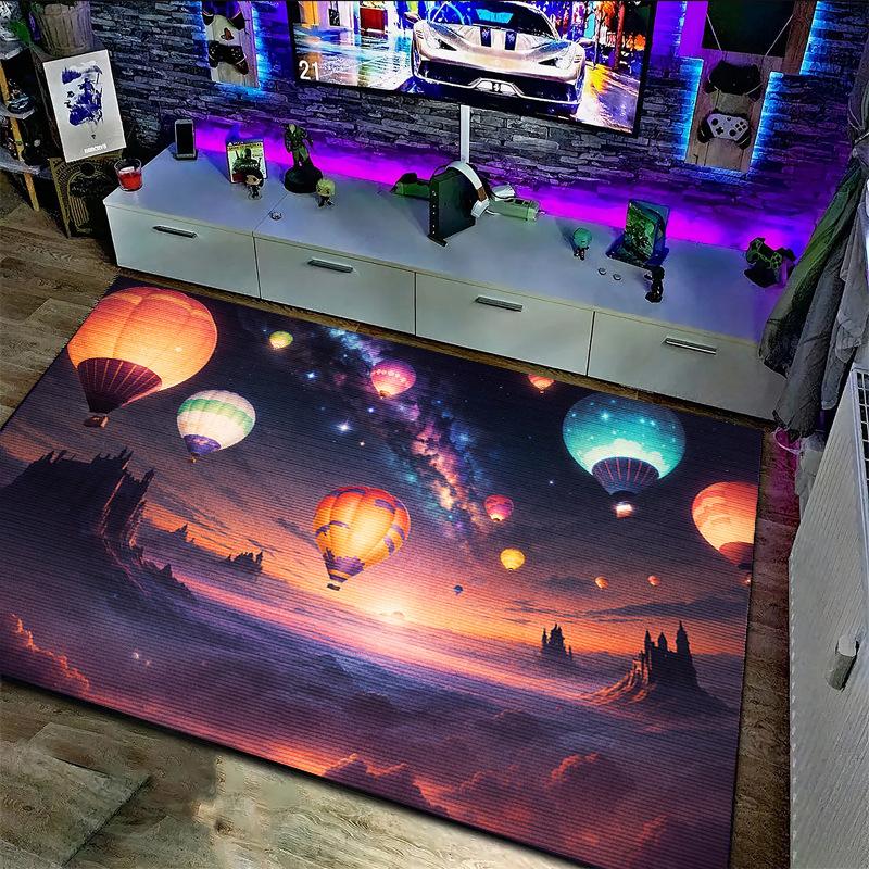 

3D киберпанк ковер большой площади киберспортивная комната спальня напольный коврик домашний декор гостиная журнальный столик кристальный бархатный ковер 80x120cm 32x47inch