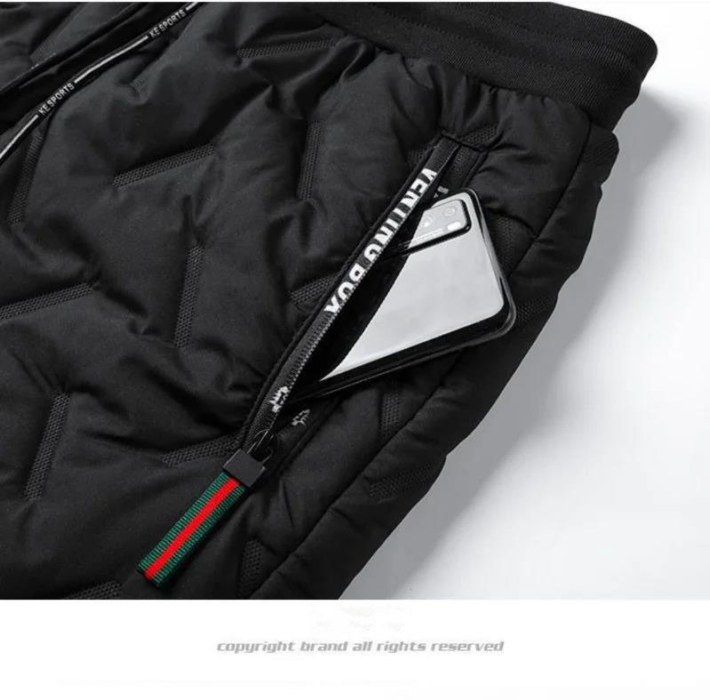 Winter Lambswool Warm Pants Thicken Men Loose Jogger Fleece Pants Casual Long Track Windproof Waterproof Thermal Trousers