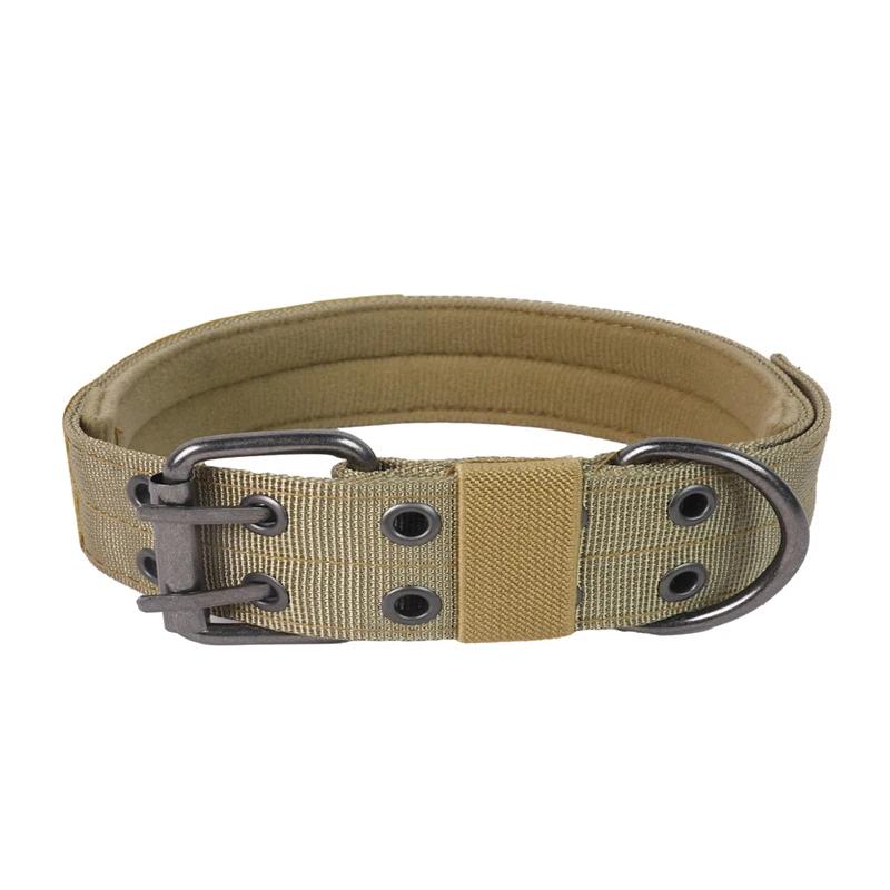 Tactical Military Dog Collar Adjustable Heavy Duty Nylon Pet Collar with Metal Buckle for Medium Large Dogs