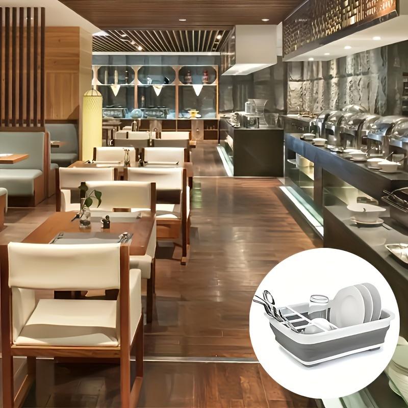 Dish Drying Rack with 3-Compartment Utensil Holder, Kitchen Countertop Organizer - Multifunctional Plate Storage Solution for Tableware and Plates