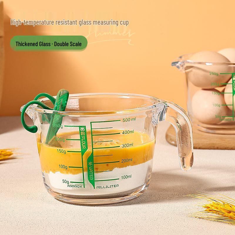 Large Capacity Heat-Resistant Glass Measuring Cup and Bowl