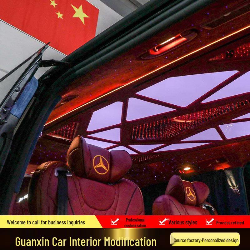 V260L Car Interior Renovation In Red Style