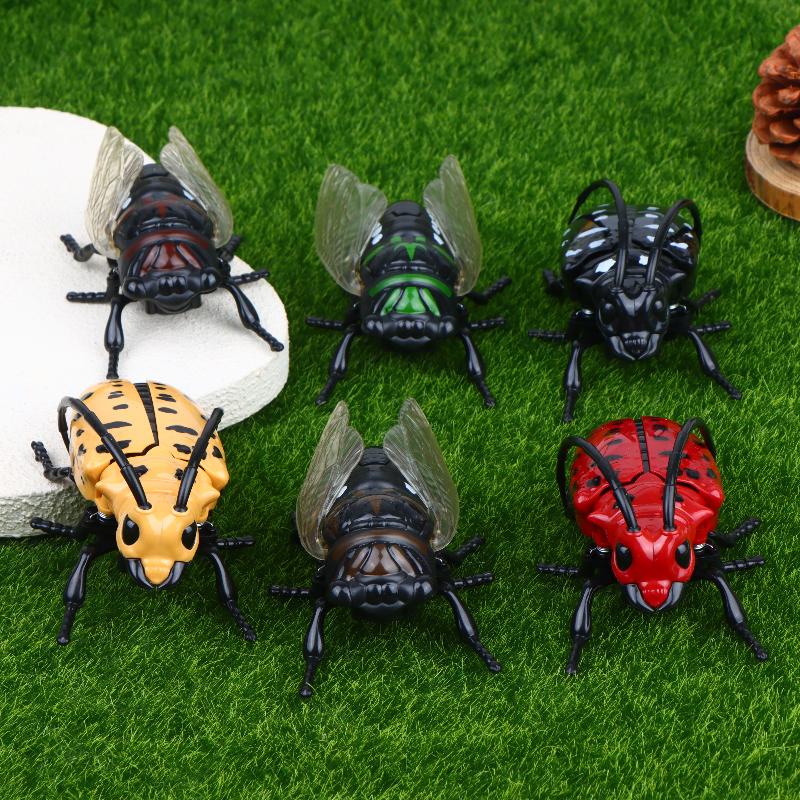 3Pcs Set Wind Up Insect Toys Fun Clockwork Prank Fidget Gadgets Easy Operation for Toddlers Preschoolers Casual Play