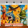 Tung Tung Tung Sahur Tralalo Italian Brainrot Print Kids Birthday Party Background Decoration Photography Decor Backdrop Banner