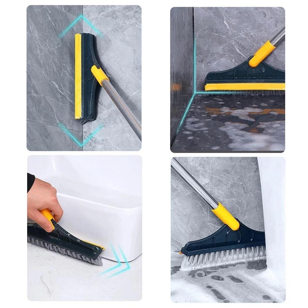 Bathroom Kitchen Crevice Floor Cleaning Brush Rotating Brushes Long Handle Stiff Broom Mop For Washing Window Toilet Floor Brush
