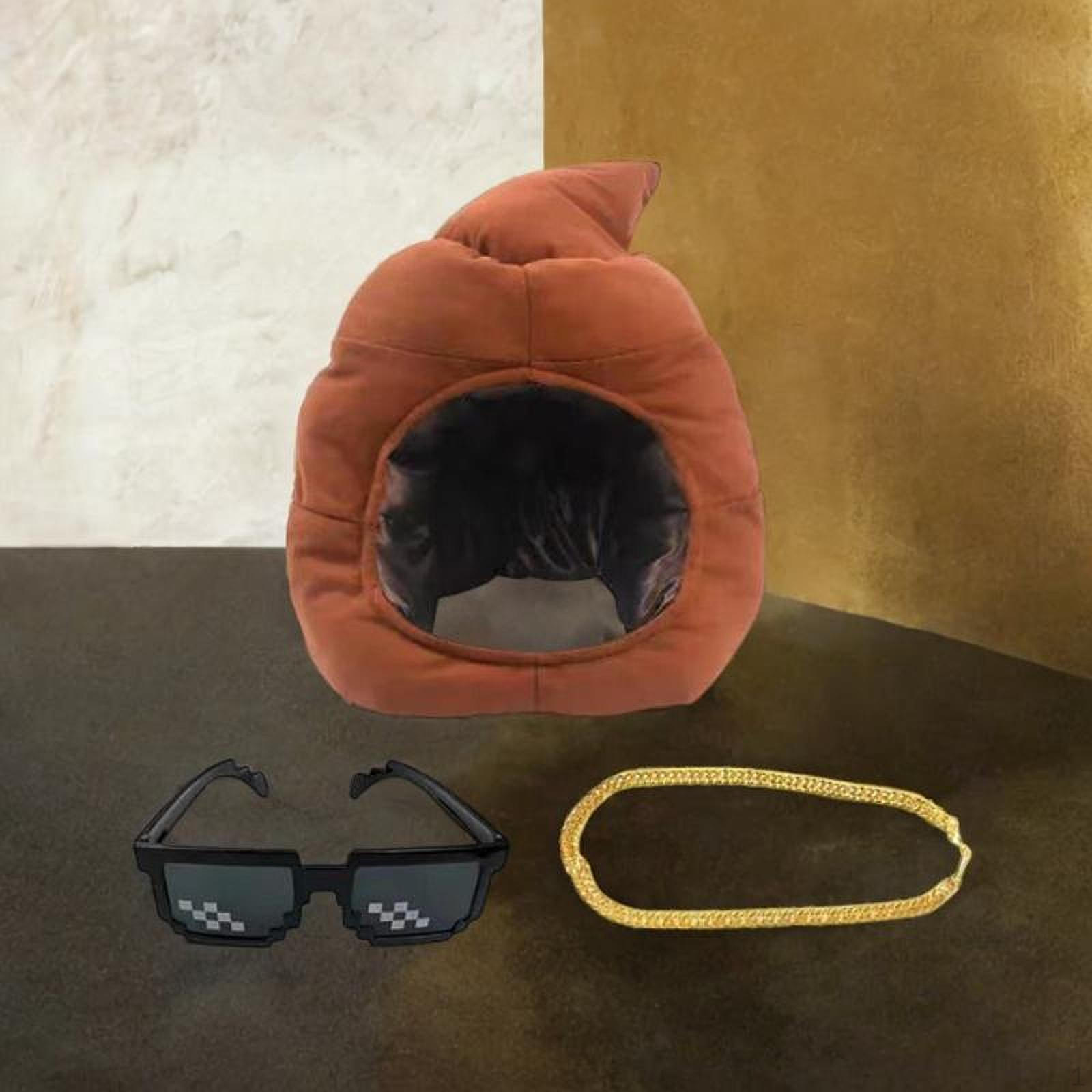 

Косплей шляпа какашка креативная милая форма для карнавального костюмированного фестиваля With Glasses Chain