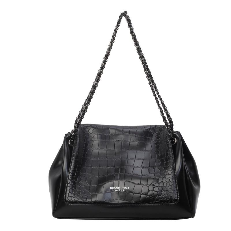 Large Capacity Bag Women's New Fashion Retro Spring and Summer Chain Shoulder Messenger Bag Casual Texture Small Square Bag