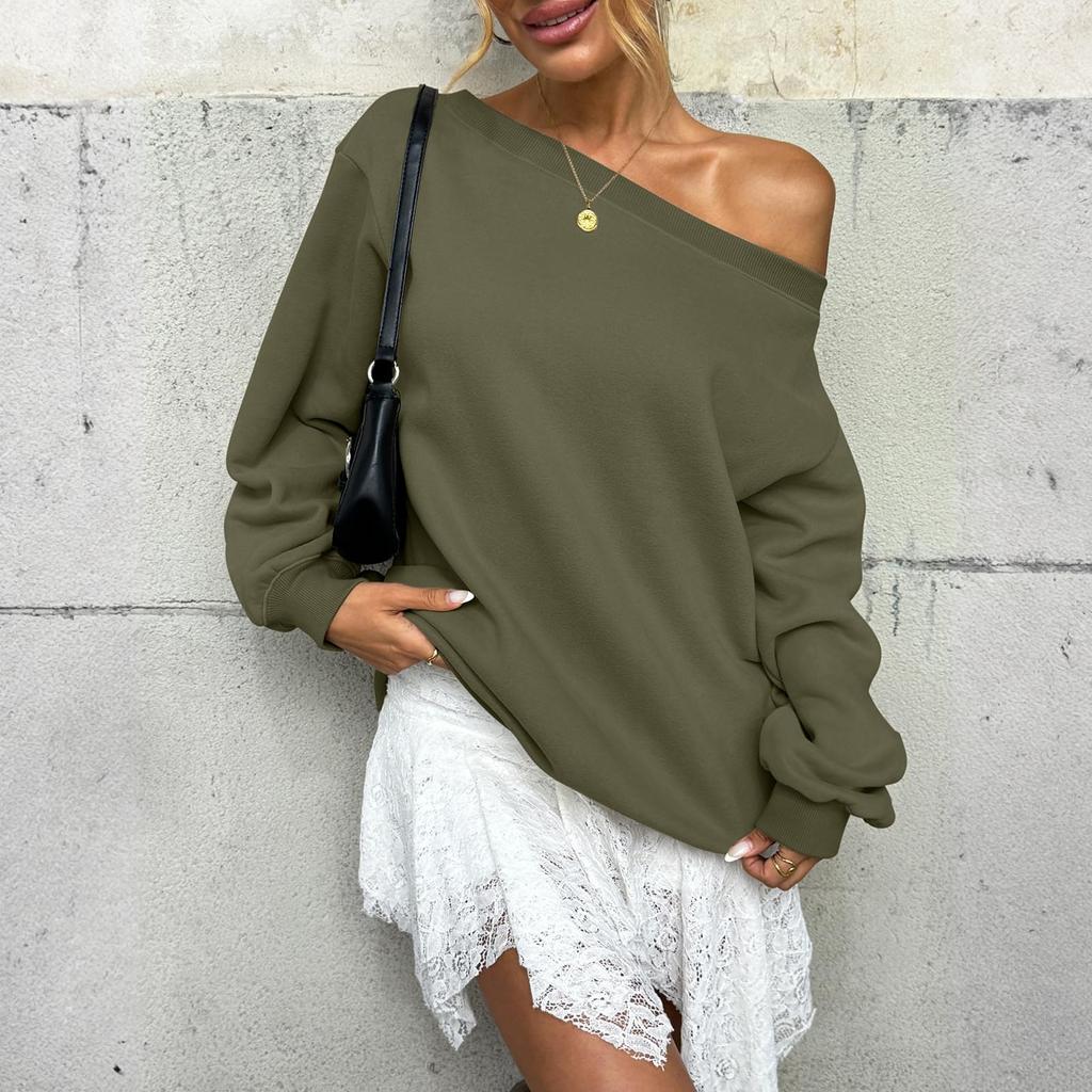 Women's Solid-color Fashionable Long-sleeved Top