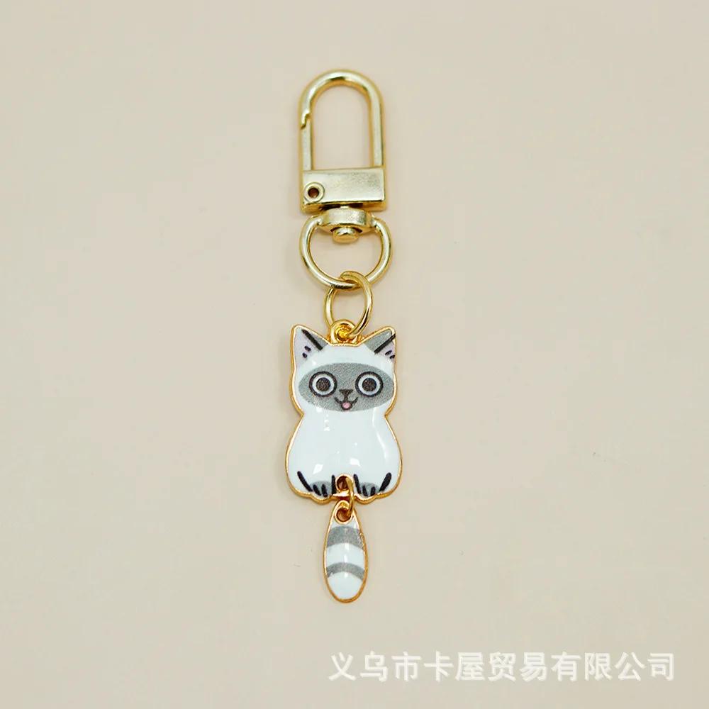 

Забавные брелоки с котятами INS Милый сплав Кот брелок Женский Airpods Подвеска Сумка Автомобильный держатель ключей Аксессуары против потери