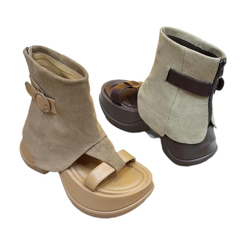 European Station Fairy Wind Cool Boots Female 2025 Summer New Temperament Explosion Casual Style Versatile Sandals Breathable Women's Shoes