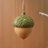 Christmas Ornament Rustic Wooden Acorn/Star Hanging Ornament Woodland Themed Holiday Decor for Tree Fireplace Farmhouse