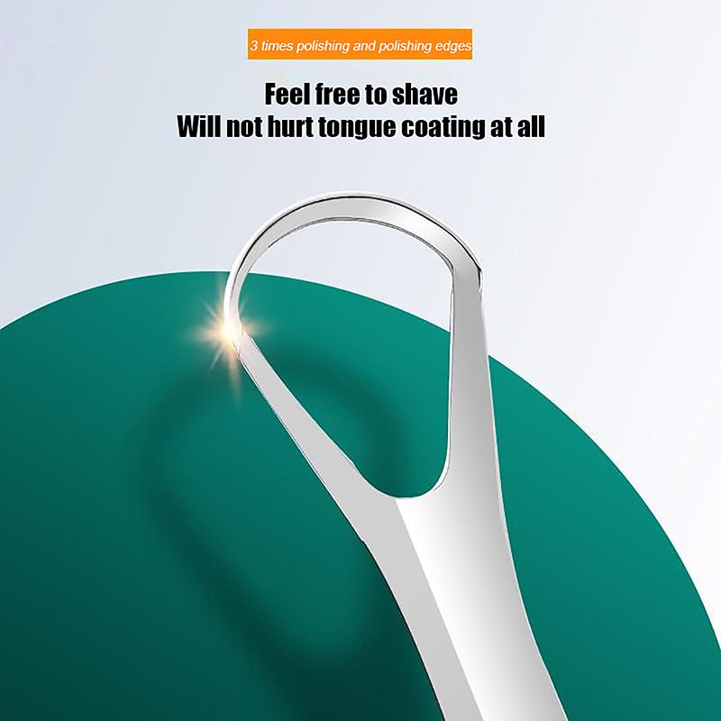 Stainless Steel Tongue Scrapers Mouth Cleaner Fresh Breath Men Women Dental Oral Care Cleaning Brush