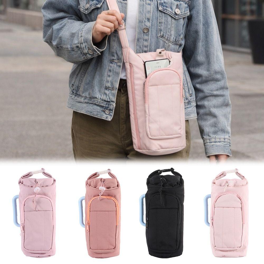 New Water-resistant Water Bottle Holder Bag with Strap Portable Insulating Cup Sleeve Large Capacity Gym Accessories for Women