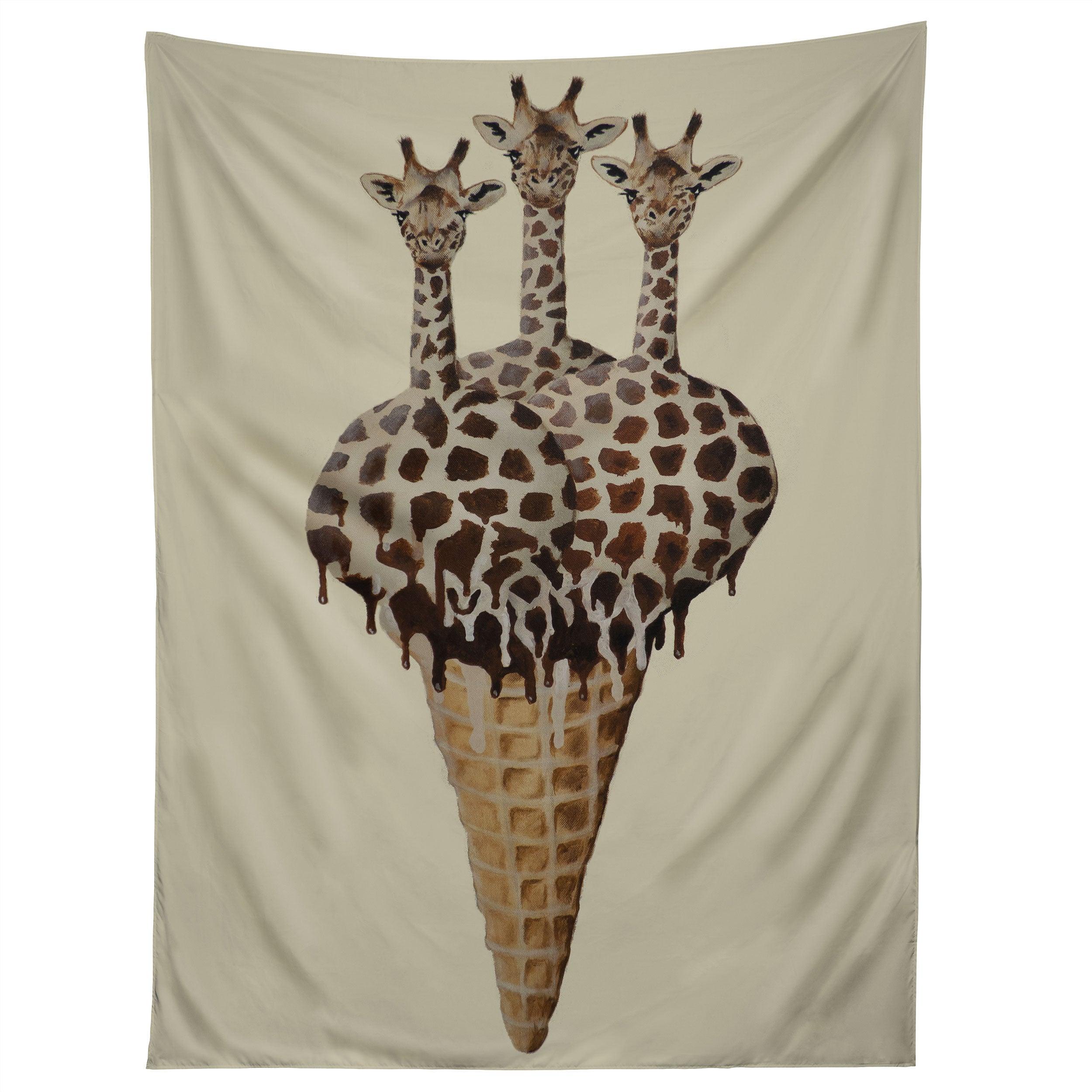 ICECREAM GIRAFFES tapestry 75x100