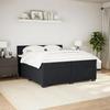 Maison Exclusive - Black Bed Slat Base and Mattress 200x200 Cm Velvet