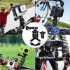 360 Degrees Rotary Aluminum Bike Bicycle Handlebar Mount for Gopro Hero 13 12 11 10 9  4Session 1/4 Screw Action Camera Mounting