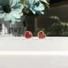 Four-Leaf Clover S925 Silver 9mm Stud Earrings with Red Agate, Black Agate, Turquoise, Butterfly, White Shell, Gray Shell, and Pink Shell for Women.