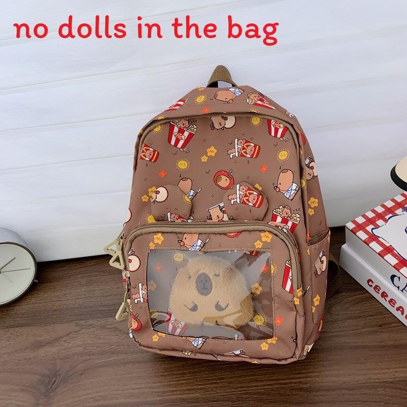 Capybara Backpack Children Cartoon Itabag Adjustable Shoulder Straps Schoolbag