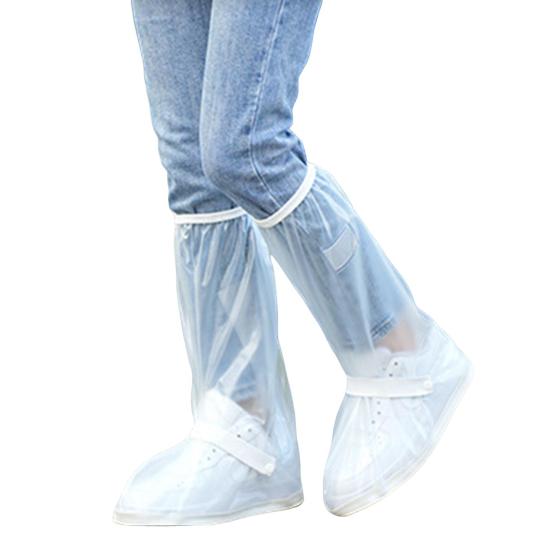 1 Pair Rainproof Boot Covers PVC Fabric Anti-Slip Design Waterproof
