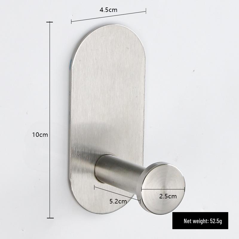 

Stainless Steel No-Drill Bathroom Set: Black Towel Bar, Ring, Hooks & Paper Towel Holder