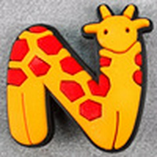 Animal Letter Shoe Charms: Creative Cartoon Detachable Buckles for Garden Clogs