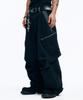 EASY NO EASY Peach Cotton Cargo Pants - Black