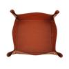 4PCS Creative Office Desk Storage Tray PU Folding Imitation Leather Tray Sundries Key Snack Decorati