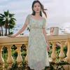 French Romantic Ruffle Sleeve Chiffon A-line Dress