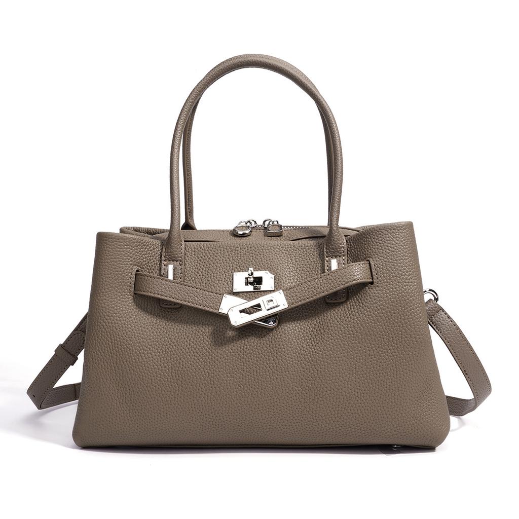 Early Spring Genuine Leather Bag For Women Women Simple Luxury Commute Work Shoulder Crossbody Fashion Elegant Ladies Purse Top Handle Handbag