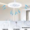 Modern Ceiling Fan With LED Light And Remote Control E27 Fan Lamp 4 Speed 360° Circulating Air For Kitchen Room Home Lighting