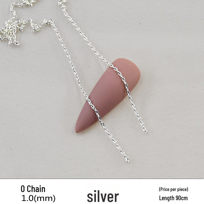 

Ретро металлическая цепочка для нейл-арта - 90 см, изящная плоская форма для самостоятельного украшения 1 piece (90cm)