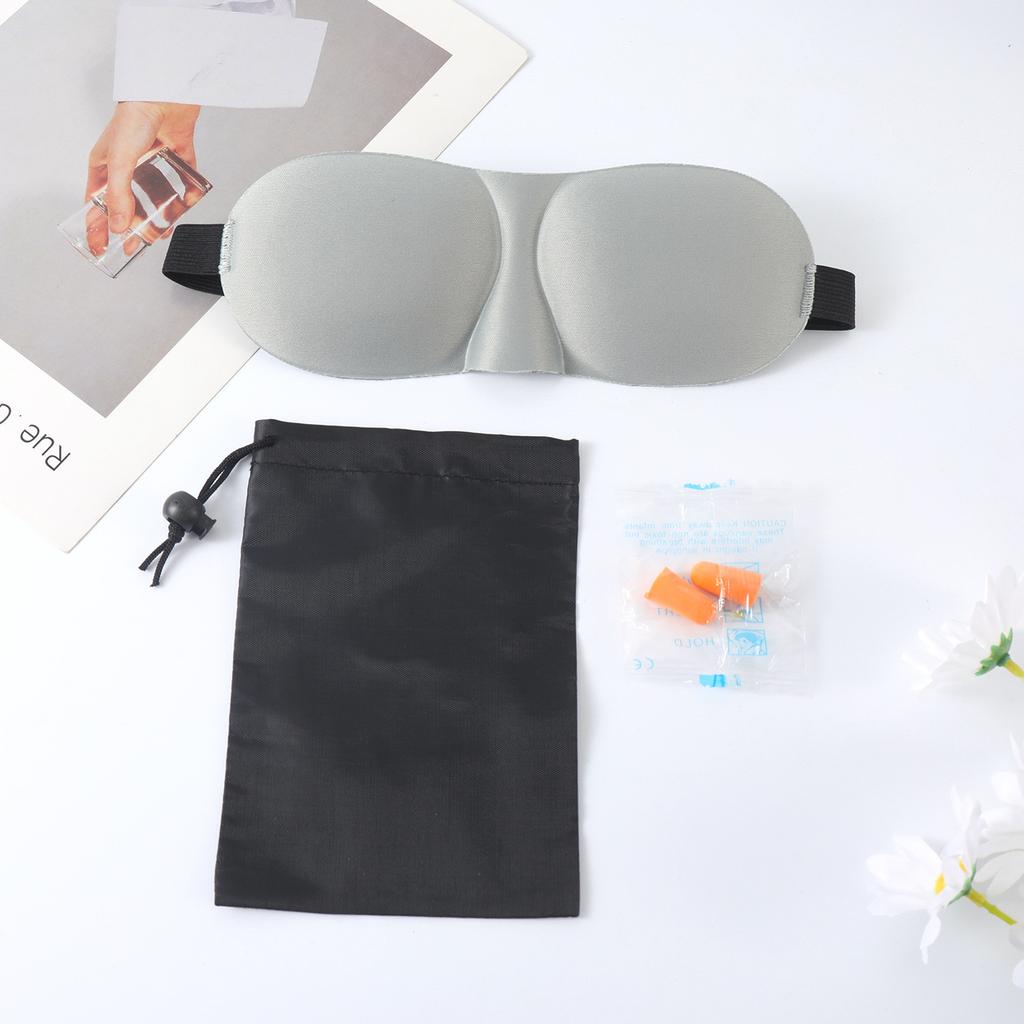 3D Schlafmaske Augenmaske mit Aufbewahrungstasche und Ohrstöpseln für Reisen Yoga Nickerchen Leicht & Atmungsaktiv Augenabdeckung für Frauen Männer