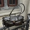 Bolsa Vintage de Axila Para Mulheres Bolsa de Mão Versátil Multi-bolsos Bolsa de Motocicleta Bolsa de Mão de Couro de Designer de Luxo