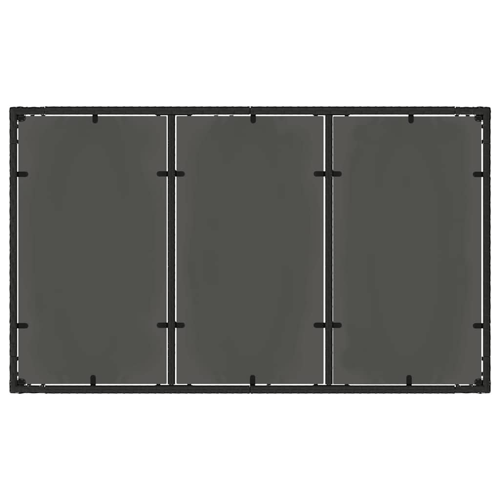 Garden Dining Set 7 pcs Black Poly Rattan
