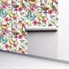 1 Stück Bunte Vögel & Schmetterlinge Abziehen und Aufkleben Tapete Vintage Floral Abnehmbar Selbstklebend Bedrucktes Papier für Heimdekoration