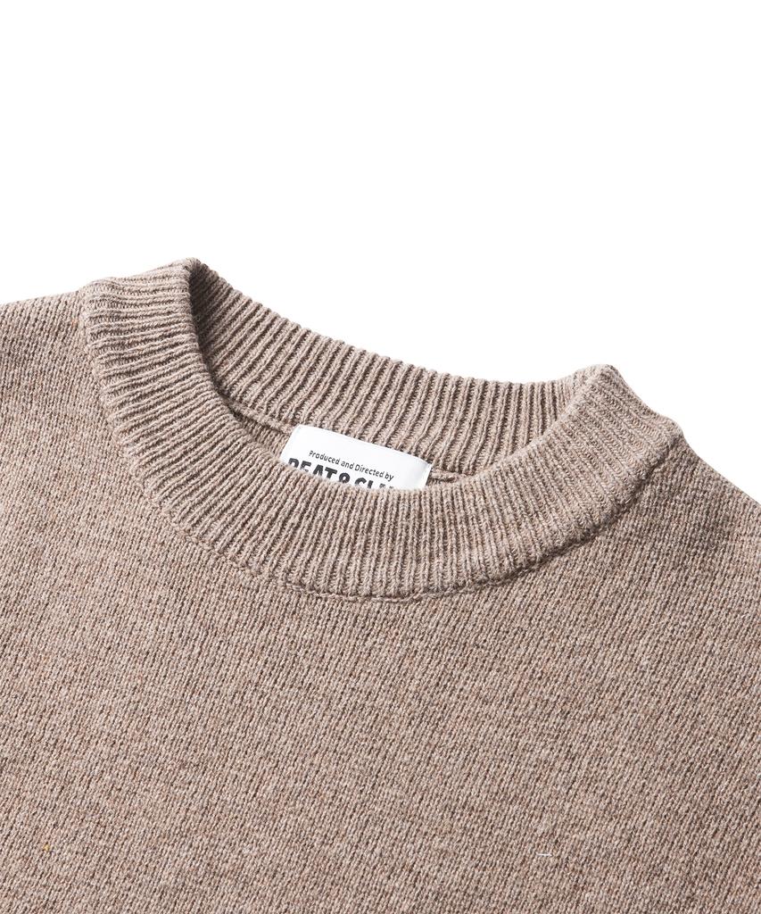 BEAT&SLNC Crew Neck Knit (Beige)