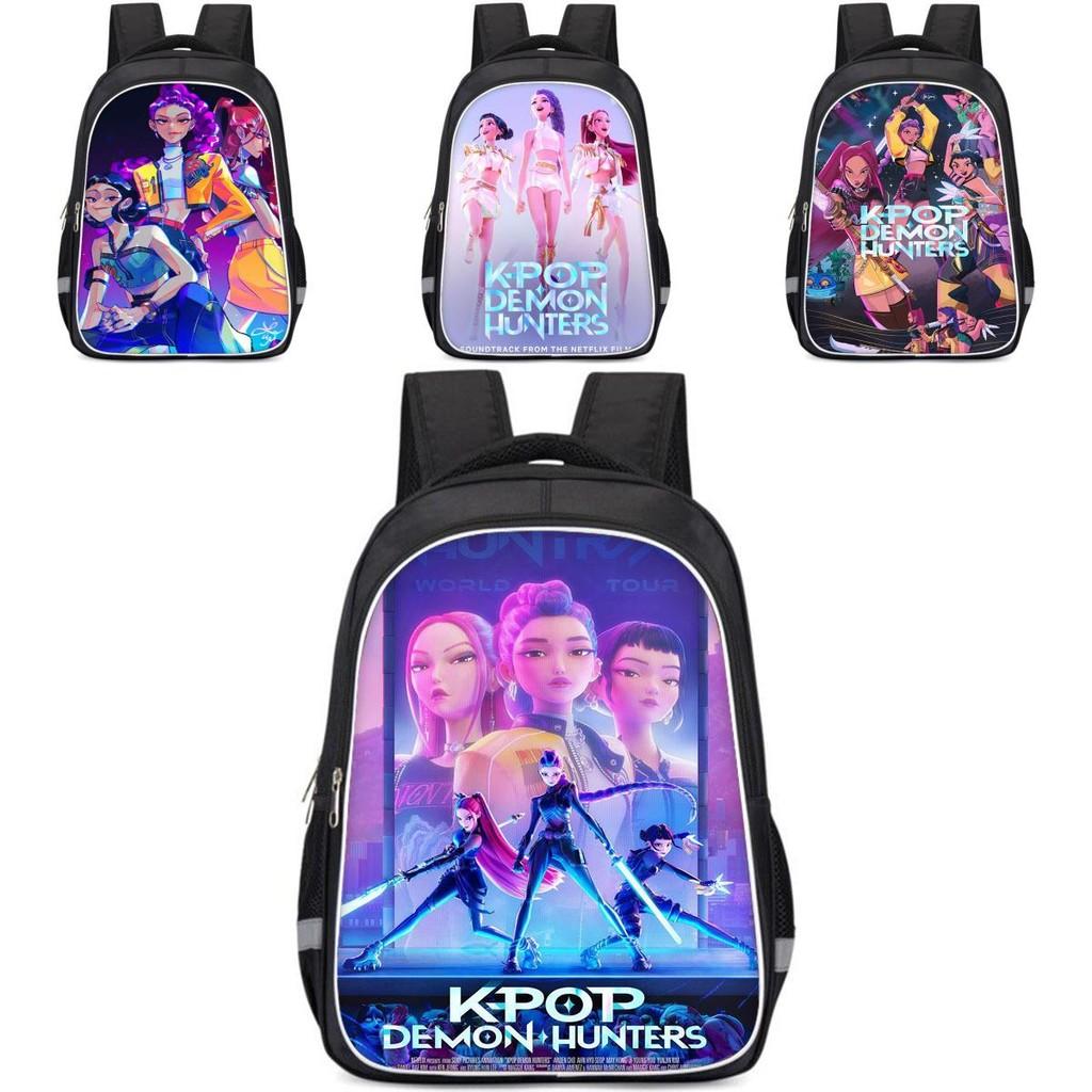Kpop Demon Hunters Double Layer Large Backpack With Shockproof Design For Kids