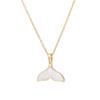 Minimalist Gold Drop Oil Mermaid Tail Pendant Titanium Steel Choker Necklace, Niche Versatile Thin Chain for Women