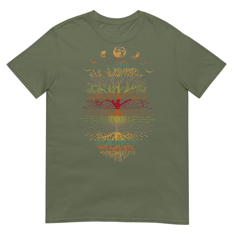 Phases Of The Moon Retro 60s 70s Vibe Tree Of Life TShirt