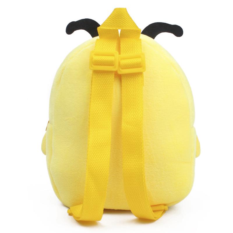 Yellow Bee Baby Lovely Cartoon School Bag Kids Honeybee Design Plush Backpack Boys and Girls Mini Cute Bags
