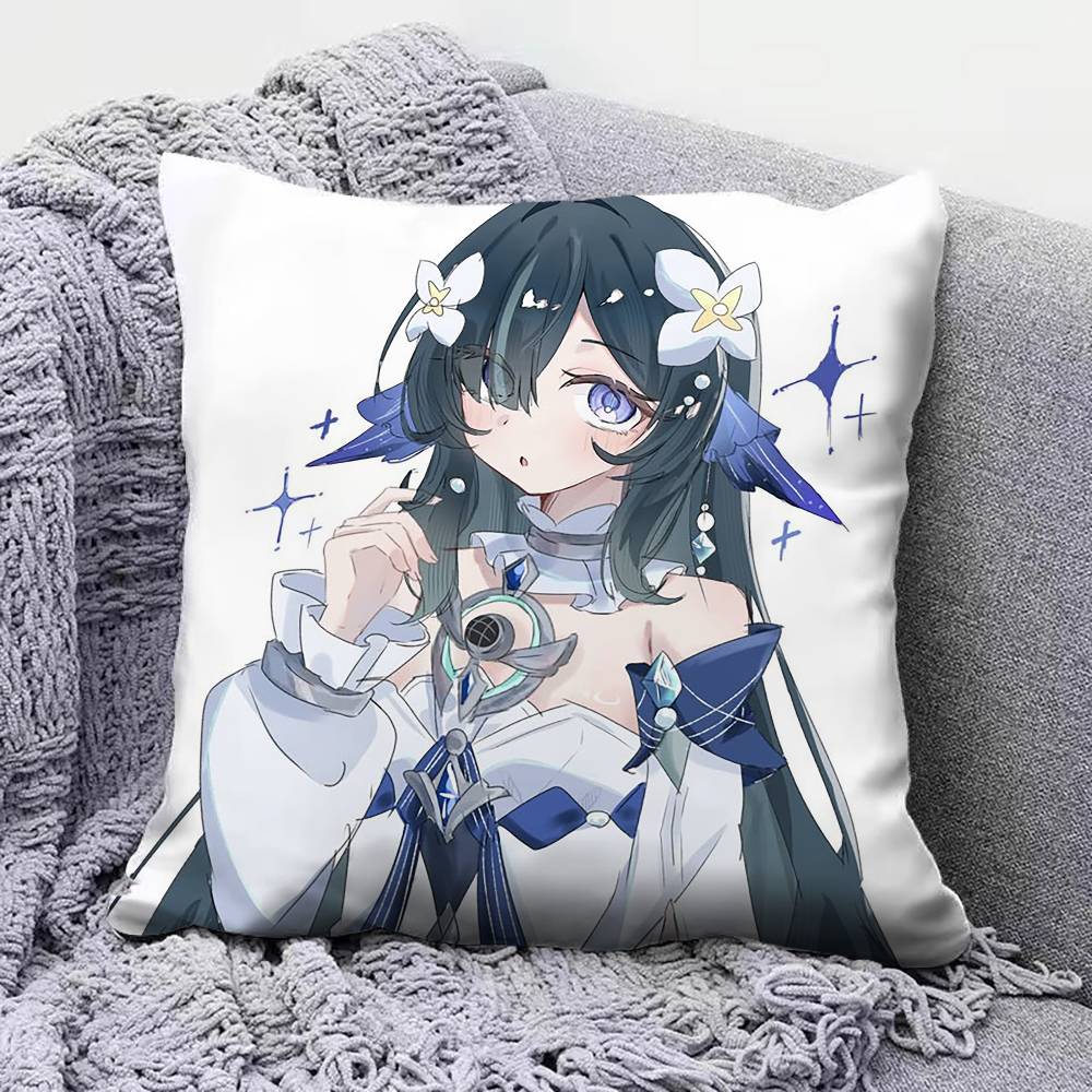 Vodyanitsa  Genshin Impact   Pillow Covers Home Sofa Cushion Covers and Aecorative Custom