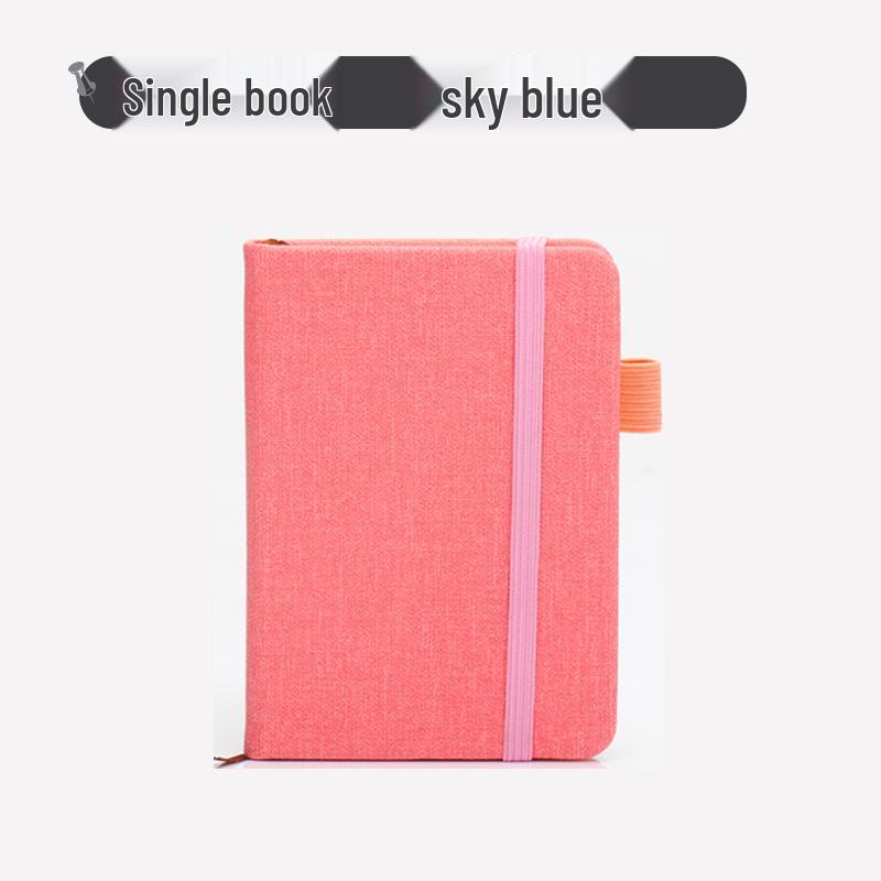 A7 Burlap Textured Pocket Notebook - Compact Carry-Along Diary A7