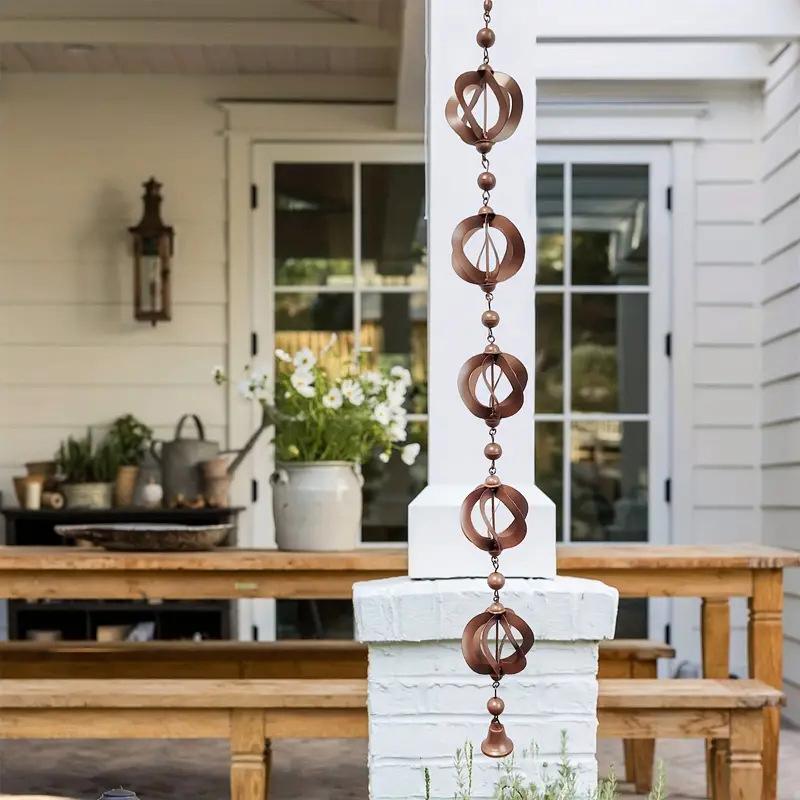 

Rain Chain Decorative Iron Rain Gutter Chains Functional Replacement Downspout Chain Outdoor Rain Chains