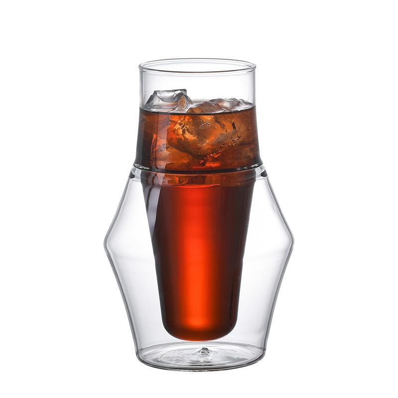 Dubbelväggig glas espressokaffemugg transparent högt borosilikatglas te latte vinglas bar barista café tillbehör
