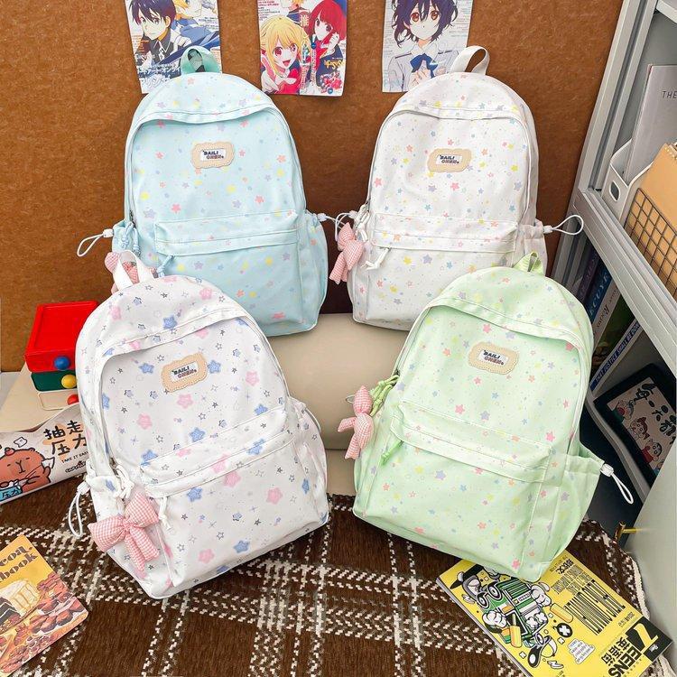 Schoolbag Schoolbag Junior High School Student College Student Cute Stars Versatile High Value New High School Large Capacity Backpack Backpack