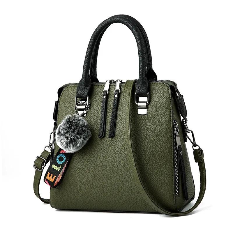 Fashi Crossbody Bags Women PU Leather Shoulder Messenger Bag for Girls Ladies Phe Purse Zipper Ornaments Tote Bag